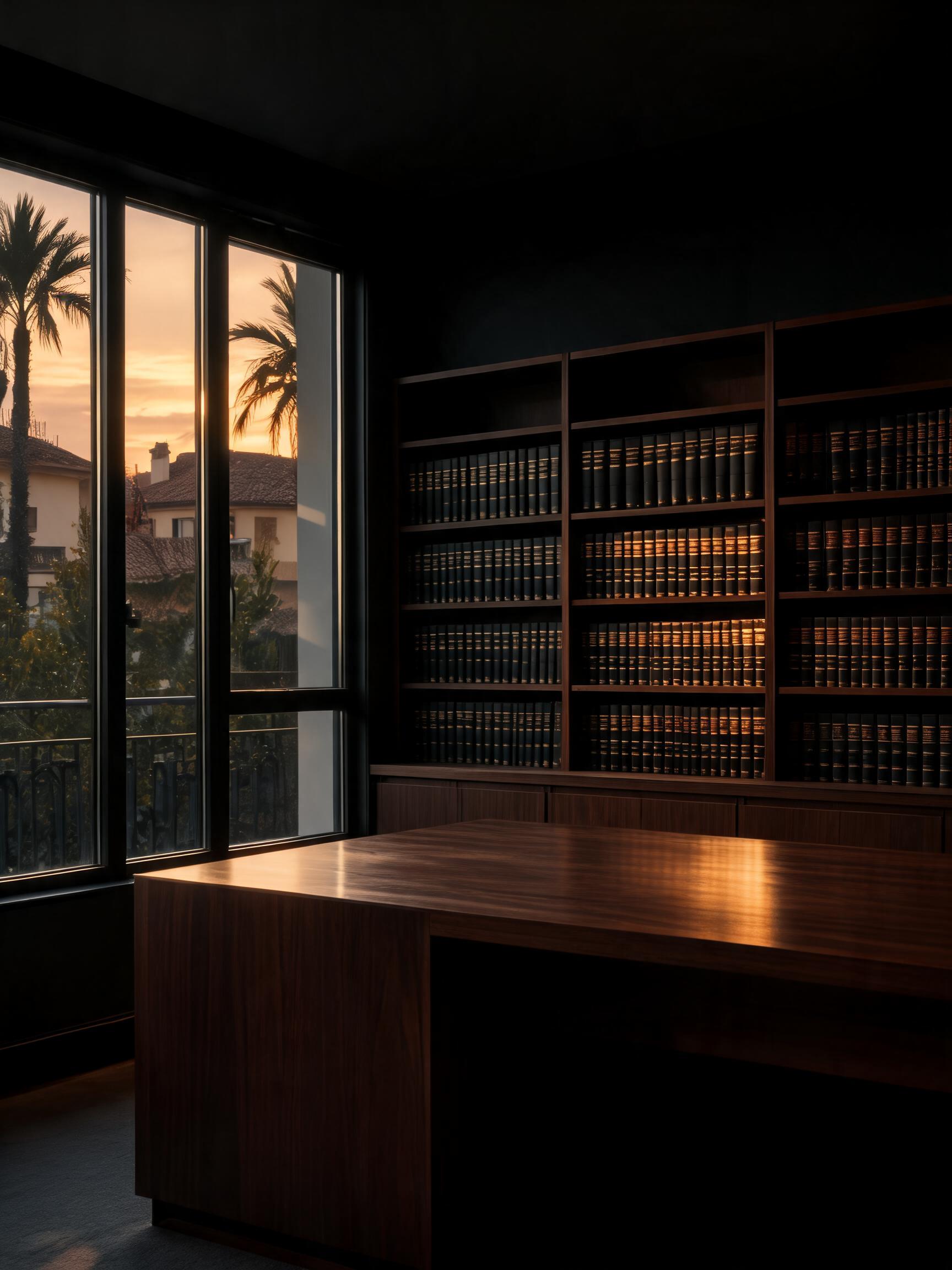 Sophisticated, minimalist luxury office interior